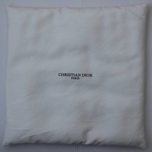 Christian Dior Small White Decorative Pillow Cotton Square Decor 9" x 9"